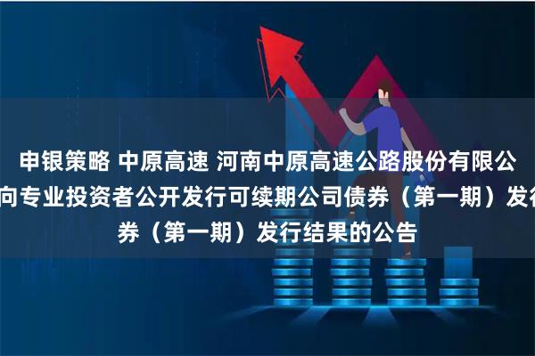 申银策略 中原高速 河南中原高速公路股份有限公司2025年面向专业投资者公开发行可续期公司债券（第一期）发行结果的公告